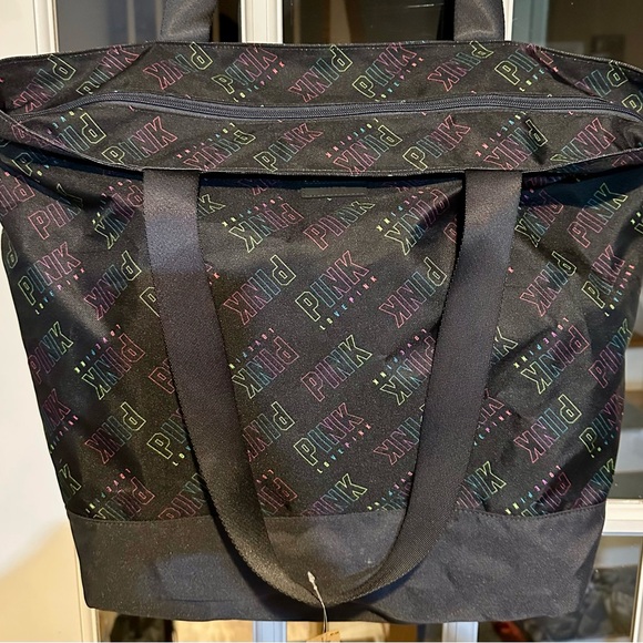 Victoria's Secret PINK black weekender tote bag - NWT - Picture 5 of 9